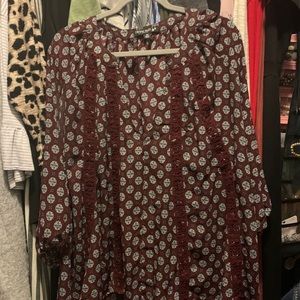 Burgundy blouse